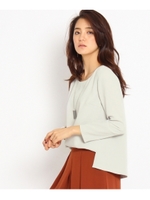 [L]ドレーピーサテンシャツ/ライトグレー(011)