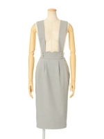 【an another angelus】サス付きタックタイトスカート/BROWN