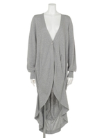 フリルlonglongカーディガン/ブラック