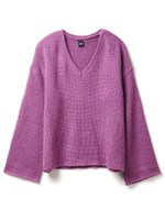 モヘア混ルーズVネックニット/ネイビー