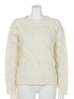 【Shelly island】フリンジニットプルオーバー/ホワイト