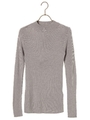 ・リブハイネックニットプルオーバー/杢グレー