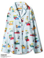 【PEANUTS】ネルシャツ/WHT