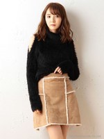 フェイクムートンミンスカート/オフホワイト