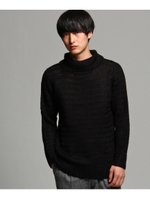 毛混アルパカヘリンボーンニット/ブラウン(042)