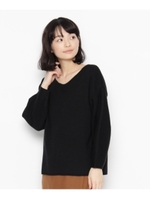 両Vネックニットプルオーバー/グレー(012)