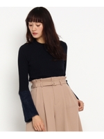 ファースリーブリブニット/グレー(012)