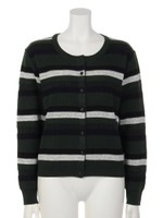 マルチカラーコンパクトニットカーディガン/ネイビー