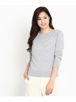 【WEB限定色あり】アンゴラ混ボートネックプルオーバー/チャコールグレー(014)