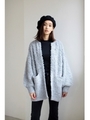 【AZUL by moussy】ループ編み長袖ガウン/L/GRY