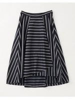 ストライプフィッシュテールスカート/NAVY