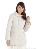 フェミニンリバーシブルダウンコート/ライトグレー