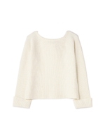 《EDIT COLOGNE》フォルムバックリボンニット/ホワイト(031)