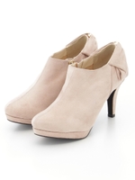 リボン＆ストーンブーティ/ピンクベージュ