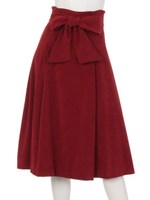 ウエストベルトピーチスカート/ベージュ