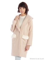 ポケファースライバーコート/ピンク