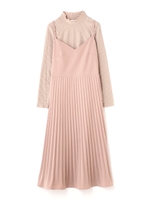 PLEATS LONG CAMI SET/ピンク(090)