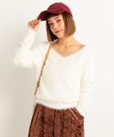 【予約】フェザーヤーンＶネックニット