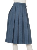 サイドボタンプリーツスカート/アイボリー