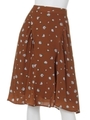 ローズプリントギャザーSK/BROWN