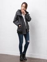 スタンドパーカー/ブルゾン/グレー