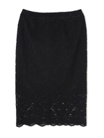 《B ability》レース起毛タイトスカート/ネイビー(120)