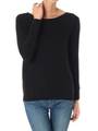 【AZUL by moussy】FCT片畦ボートネック長袖プルオーバー/BLK