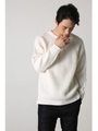 【AZUL by moussy】ビッグワッフル編みクルーネック長袖プルオーバー/NVY