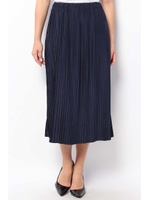 【AZUL by moussy】プリーツマキシスカート/NVY