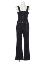 【Auntie Rosa】フレアデニムサロペット/NVY