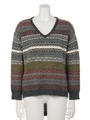 【anap mimpi】ノルディック調スリットニットトップス/GRY