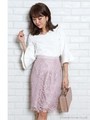 カラーレースタイトスカート(追加生産/ピンク)/ピンク
