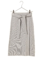 ベルト付きニットスカート/杢グレー