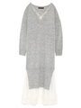 モヘヤ×レースセットワンピース/GRY
