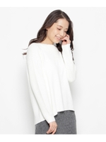 リブ切替えニットプルオーバー/ホワイト(001)