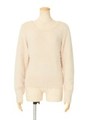 【F&A】バックリボンシャギーニットプルオーバー/OFFWHITE