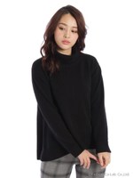 テールヘムタートルネックニット/コゲチャ