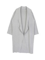 ニットロングコート/コーディガン/ブラウン