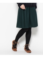 ウール混タックスカート/ネイビー(093)