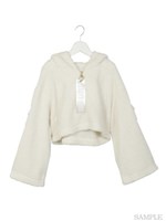 ロゴタグボアパーカー/ホワイト