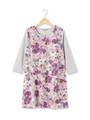 フラワープリント切り替えワンピース/ラズベリーピンク(173)