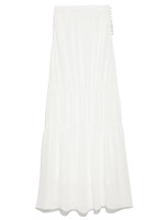 シアーシフォンロングフレアスカート/PNK