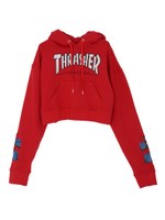 THRASHERスリーブフラワーHOODIE/グレー