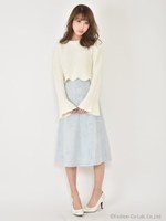 エコスエードミディスカート/ピンク