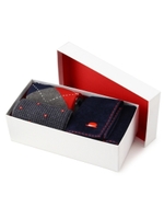 ソックスハンカチBOXセット/レッド系(561)