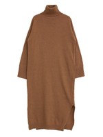 タートルロングニットワンピース/グレー