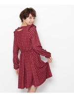 ふくれジャカードワンピース/レッド(224)