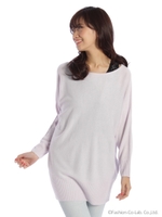 カシミアタッチドルマンニットアンサンブル/ムラサキ