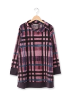 チェック柄ワンピース/ダークグリーン(123)