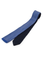 刺し子柄ニットタイ/ネイビー(193)